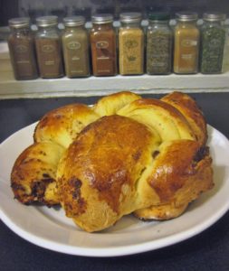 my misshapen attempt at Smitten Kitchen's Fig, Olive Oil and Sea Salt Challah