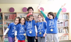 Victory is sweet for Avivit Shapir and her Future Problem Solvers students, February 2013. Photo provided by: Avivit Shapir
