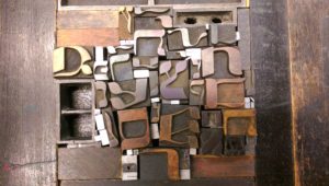 wooden blocks of the Hebrew alphabet