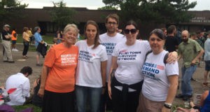 Article author Rachael Joseph, in the sunglasses, with members of Moms Demand Action, at the Philando Castile rally in St. Paul.