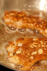 Almond-crusted fish