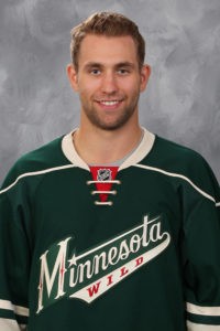ST. PAUL, MN - SEPTEMBER 17: Jason Zucker #16 of the Minnesota Wild poses for his official headshot for the 2015-2016 season on September 17, 2015 at the Xcel Energy Center in St. Paul, Minnesota. (Photo by Andy King/NHLI via Getty Images)