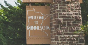 Welcome To Minnesota sign
