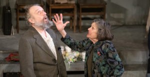 Charles Numrich and Nancy Marvy in “Shul” from the Minnesota Jewish Theatre Company. (Photo by Sarah Whiting)