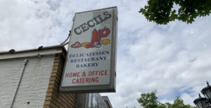Cecil's outside sign