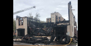 Adas Israel Congregation, the 118 year old synagogue building in Duluth, was destroyed by a fire Monday morning. (Photo courtesy Joel Heller/Facebook)