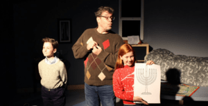 Liam Beck-O’Sullivan, Lee H. Adams, and Natty Woods in Minnesota Jewish Theatre Companies 'Hanukkah Lights In The Big Sky.'