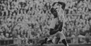 The great Sandy Koufax pitches a 2-0 shutout in Game 7 of the World Series, The Dodgers vs. The Twins, in Minneapolis, on October 14, 1965. The Los Angeles Dodgers win the series, and Koufax the M.V.P.
