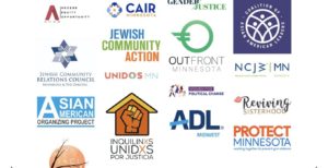 The organizations involved in the Communities Combating Hate Coalition