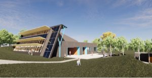 A rendering of the Camp TEKO Discovery Center that will be built following the completion of the Campaign for Camp TEKO.