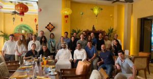 JDC Entwine group meets with a local Yemenite Jewish family and other Jewish and Emirati community leaders in Abu Dhabi.