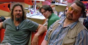 Jeff Bridges, Steve Buscemi, and John Goodman in the Coen brothers' 'The Big Lebowski.' (Photo courtesy Gramercy Pictures).