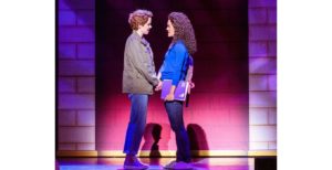 Kaden Kearney and Kalyn West star in the national touring production of "The Prom," playing at Minneapolis' Orpheum Theatre through April 17, 2022. (Photo by Deen van Meer).