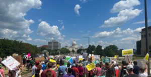 Thousands took part in the Our Future: March for Abortion Access rally at the Capitol on July 17.