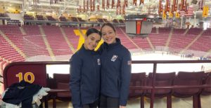 Amira David and Rose Goldenberg are members of the Northernettes Juniors Synchronized Skating team that's representing Team USA at the Hevelius Cup in Gdansk, Poland.