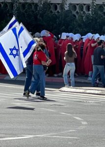 Protesters gather in Israel after a compromise brokered by the president was shot down by the governing coalition (Photo courtesy Beth Kieffer Leonard).