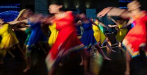 A Rehovot dance troupe performs for the Minneapolis Jewish Federation Experience Israel 2023 Mega Mission on April 20. (Photo by Ethan Roberts Photography)