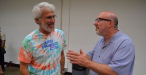 Former Jewish Community Action Executive Director Vic Rosenthal, who passed away March 27, with friend and JCA co-founder State Rep. Frank Hornstein.