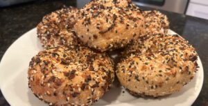 The everything bagel from Mogi Bagels. (Photo by Jeff Mandell).