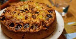 Grape cake from "Jewish Flavours Of Italy, A Family Cookbook" by Silvia Nacamulli