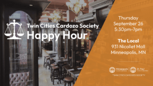 Cardozo Happy Hour Sept 26th at the Local in Minneapolis.