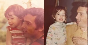 Childhood pictures of the the author with his father, Howie. (Courtesy Jeff Mandell)