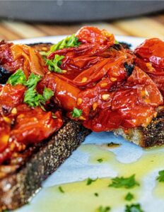 Razava's Roasted Tomato on sourdough. (Photo by Ethan Roberts/JCRC)