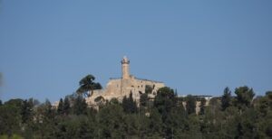 The Tomb of Samuel the Prophet in Jerusalem.