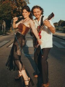 Lea Kalisch with her husband, Rabbi Tobias Moss (Courtesy/Photo by Yannic Steuerer)