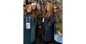 Mushky Brook and her sisters at International Conference of Shluchos. Photo courtesy of Mushky Brook.