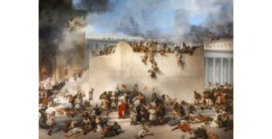 The 1867 painting "The Destruction of the Temple of Jerusalem" by Francesco Hayez (Wikimedia commons)