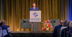 Sen. Amy Klobuchar addresses the JCRC Annual Event on June 7, 2026. (Darrell Owens Photography).