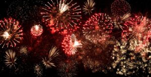 fireworks in the sky