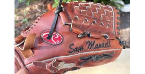 The author's son's personalized baseball mitt. (courtesy)