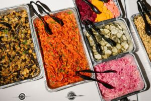 Some of the food catered by Razava for Ian and Maddy's wedding reception. (Photo by Liam Doyle)